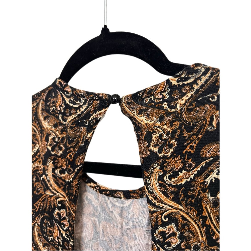 URBAN OUTFITTERS Brown Paisley Mini Dress Size SP Color: Brown and Tan - Picture 8 of 10
